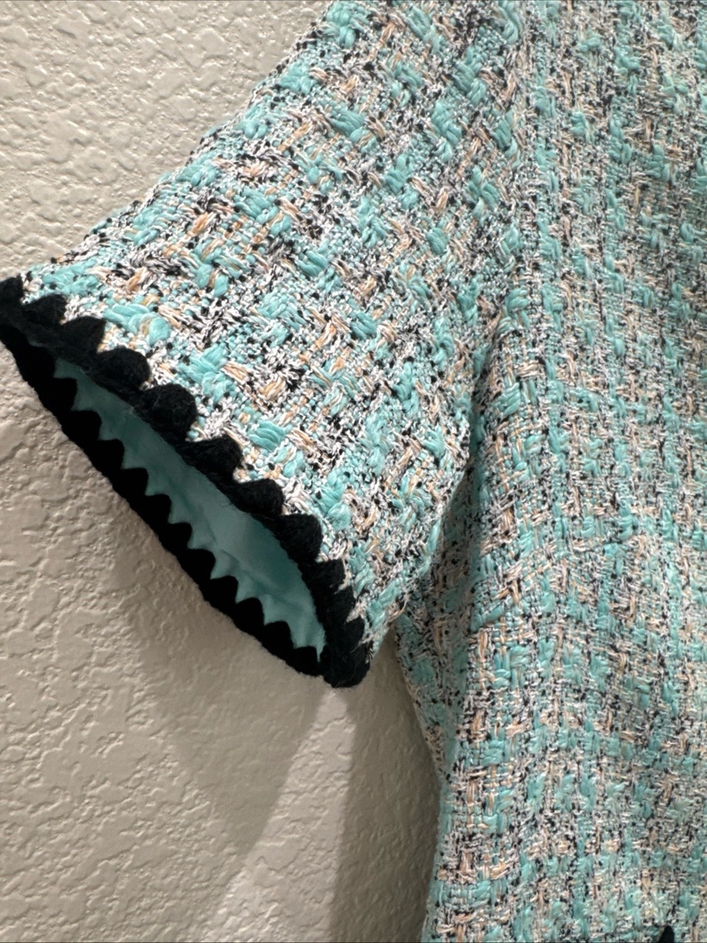 Tuckernuck Pomander Place Blue Woven Tweed Josephine Dress Women’s XS NWOT - Picture 9 of 14